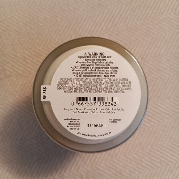 White Barn Sun Drenched Linen Candle | 8oz - Picture 3 of 5